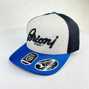 Brioni Roma Cap OSFM Flexfit Tech Snapback Hat Trucker Polyester Blend Adjusts